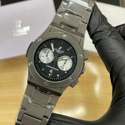 HB Premium Watch - Luxury Black Matte Chain - Black
