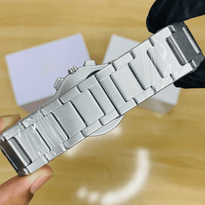 HB Premium Skeleton Watch - Luxury Silver Matte Chain