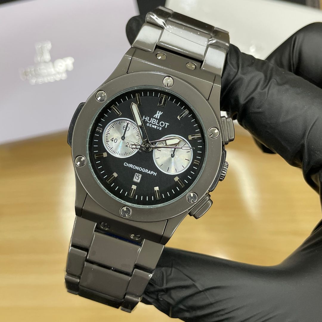 HB Premium Watch - Luxury Black Matte Chain - Black